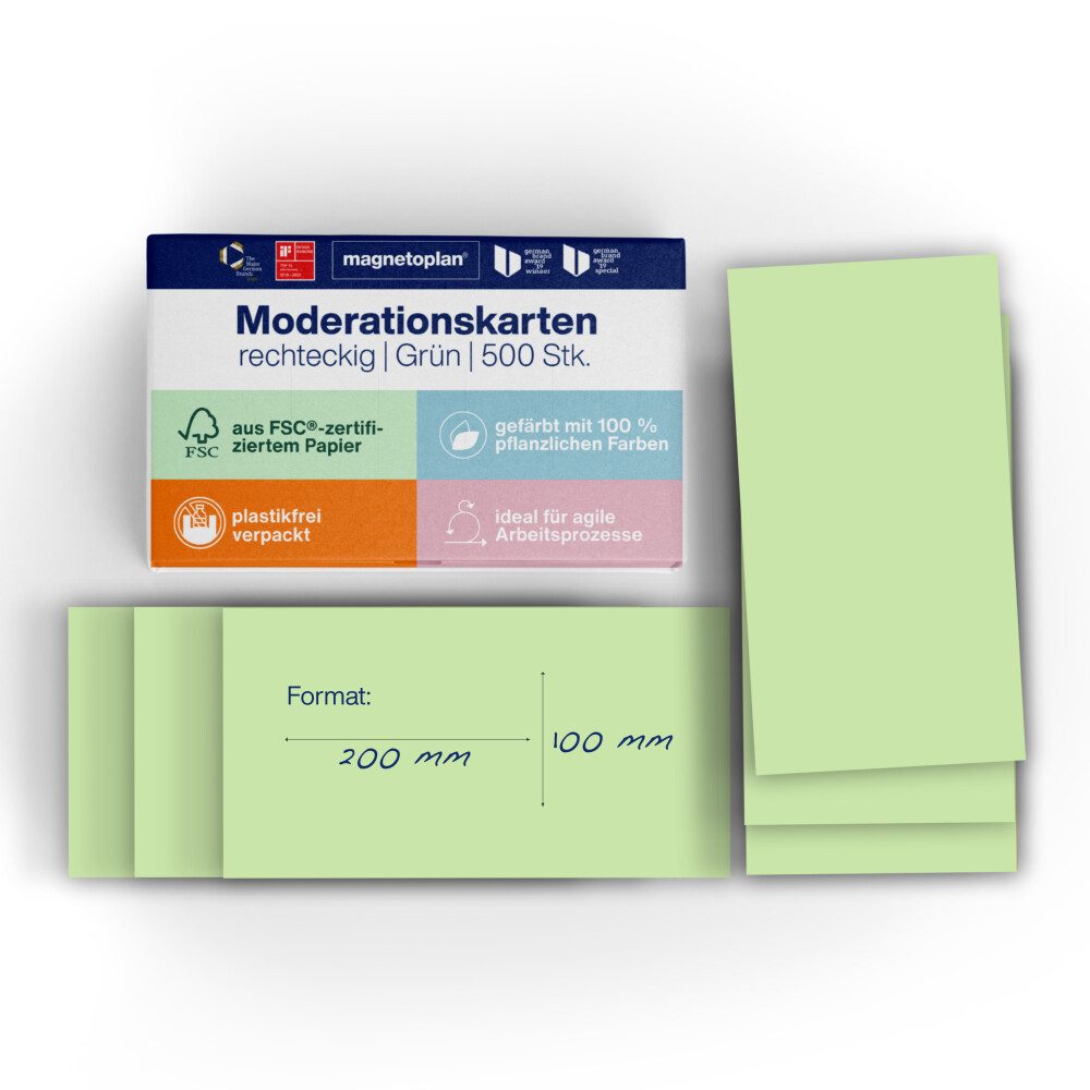 HOLT Moderationskoffer Kommunikationskarten grün 200x100mm 500St.