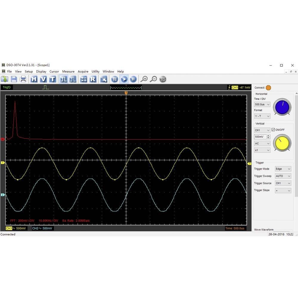 Digital-Speicher VOLTCRAFT Spectrum-Analyser (DSO), USB-Oszilloskopvorsatz, Multimeter