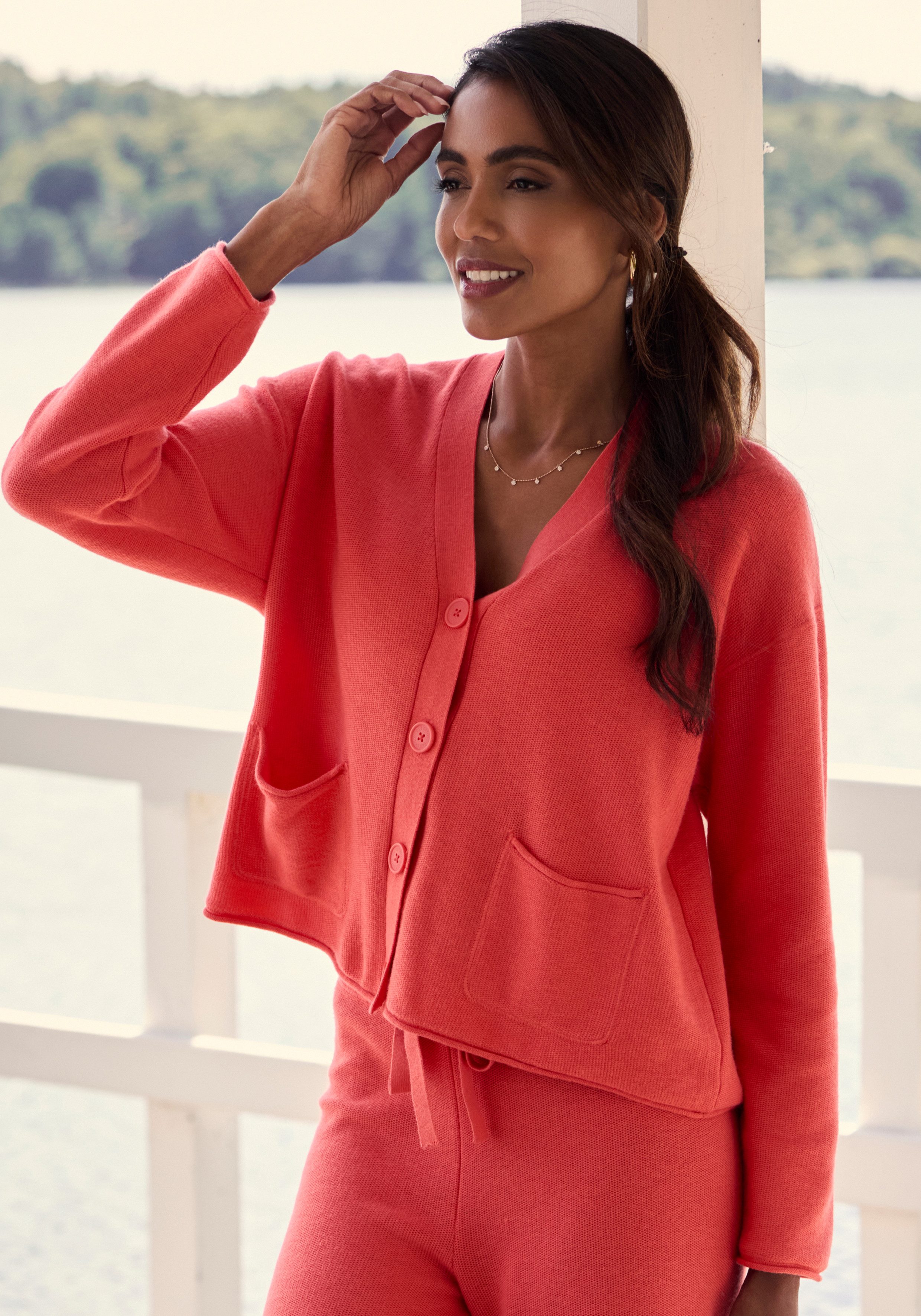 Elbsand Strickjacke aus hochwertigem Feinstrick, Loungewear