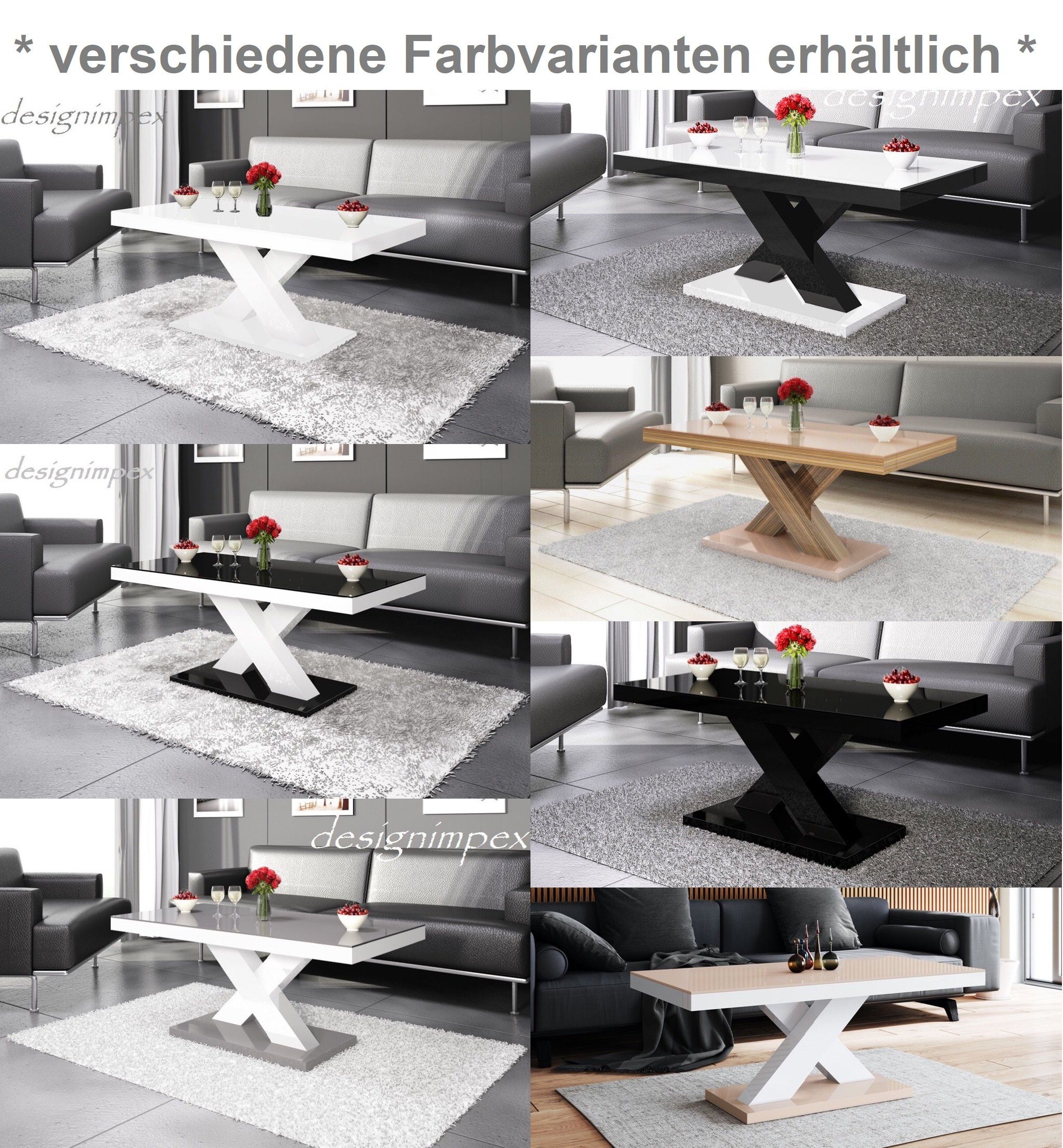 Wohnzimmertisch Design H-888 Schwarz Couchtisch Tisch Hochglanz designimpex