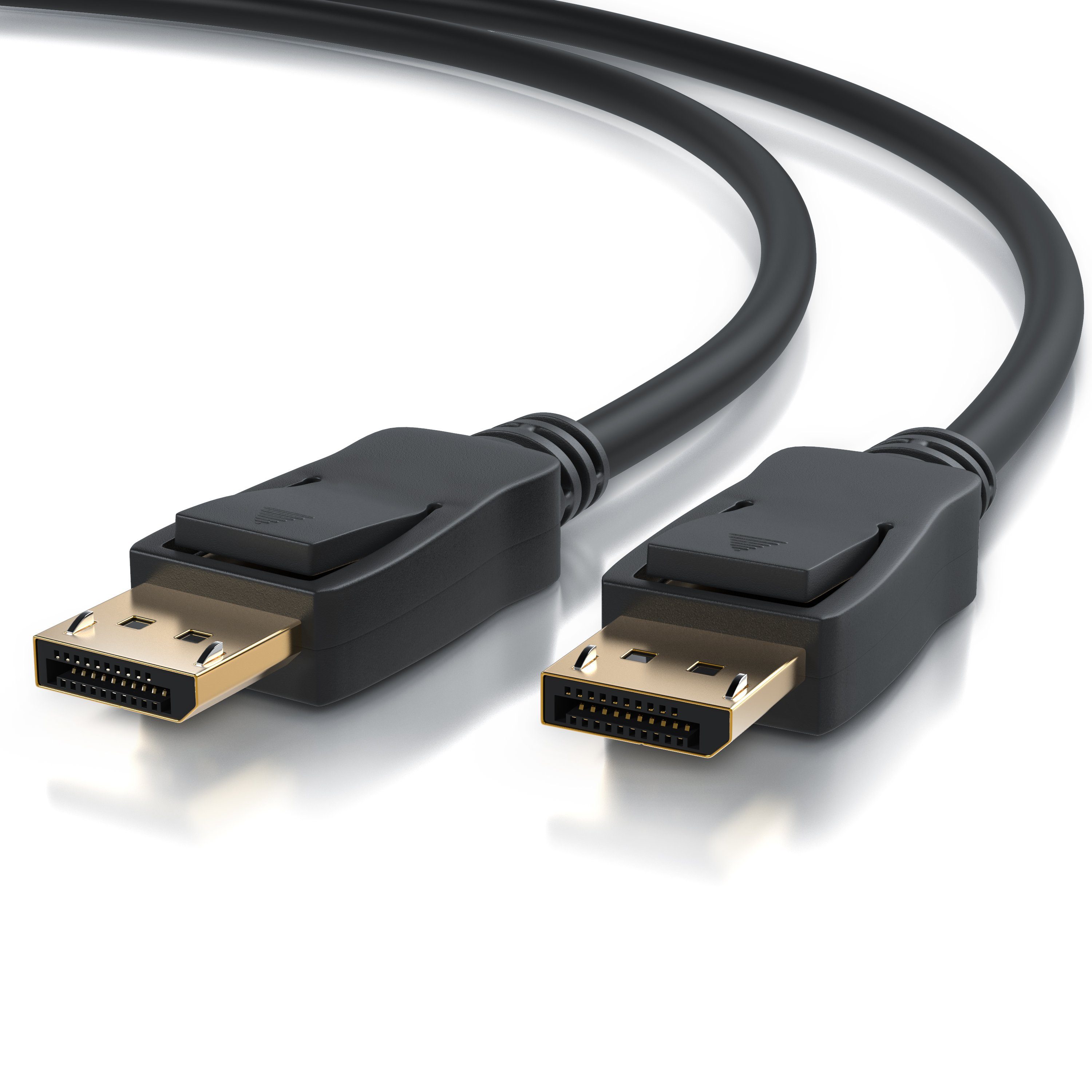 Primewire Audio- & Video-Kabel, DisplayPort, DP 2.0 (50 cm), Monitorkabel 8K 7680 x 4320 @ 60Hz, 4K 3840 x 2160 @ 120Hz, DSC, 0,5m