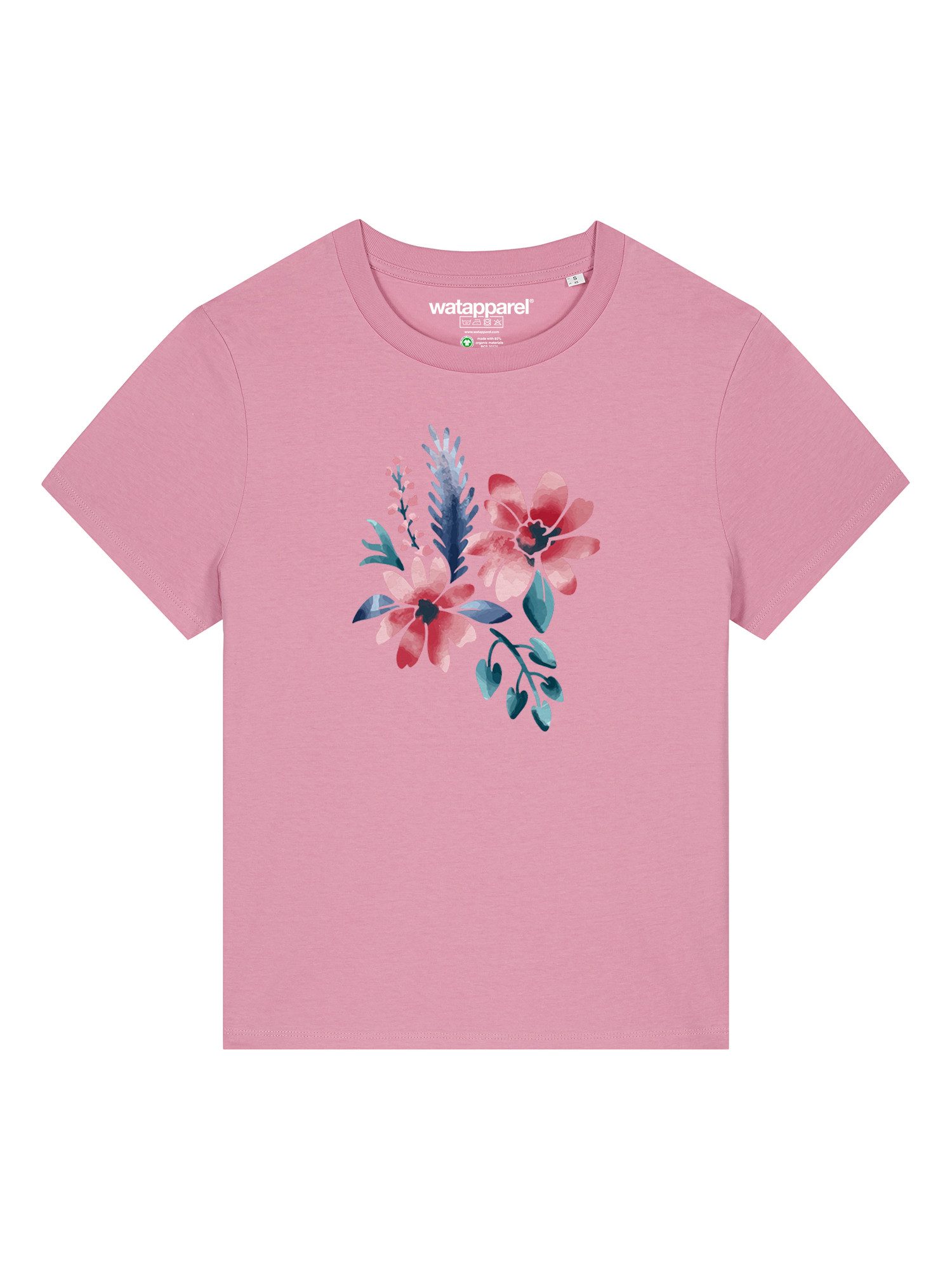 wat? Apparel T-Shirt Blume in Wasserfarbe günstig online kaufen
