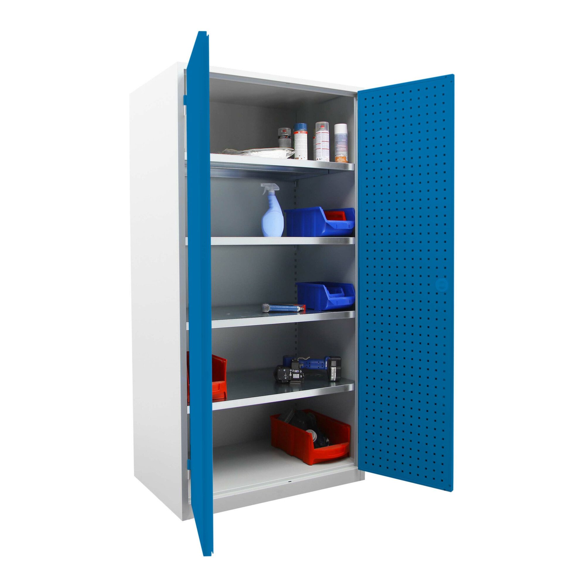 Stier Werkzeugschrank STIER Werkstattschrank LP 1940x1000x600mm enzianblau Werkzeugschrank