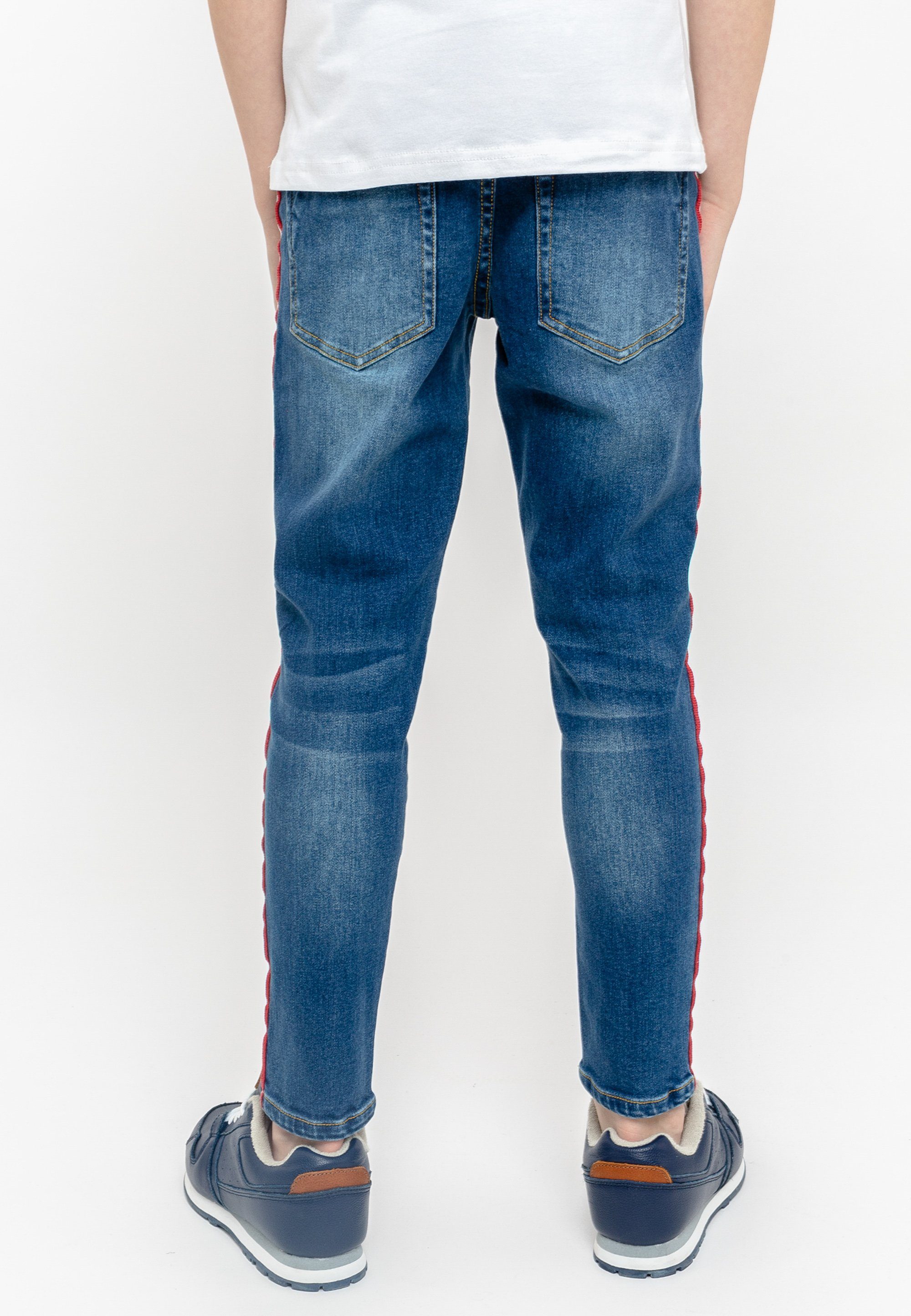 Gulliver Bequeme kontrast Denim Casual Hose Seitenstreifen Jeans mit