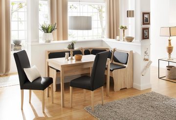 Home affaire Essgruppe Spree, (Set, 5-tlg), bestehend aus Eckbank, Tisch und 2 Stühlen