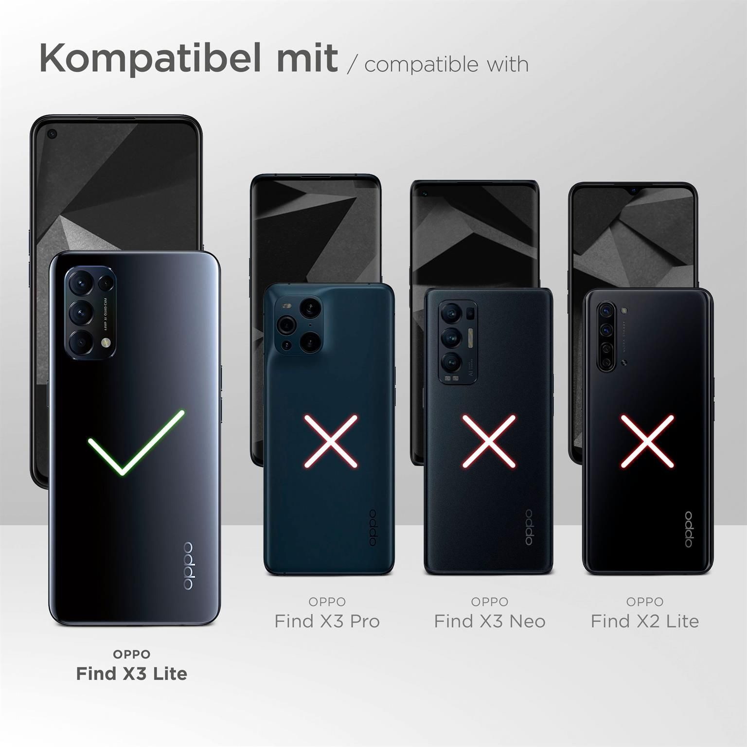 ONEFLOW Handyhülle für Oppo Find X3 Lite Wasserdichte Tasche BeachBag Blau 6,43 Zoll, Hülle mit Touch Kamera Fenster IPX8 Unterwasser-Tasche zum Schwimmen