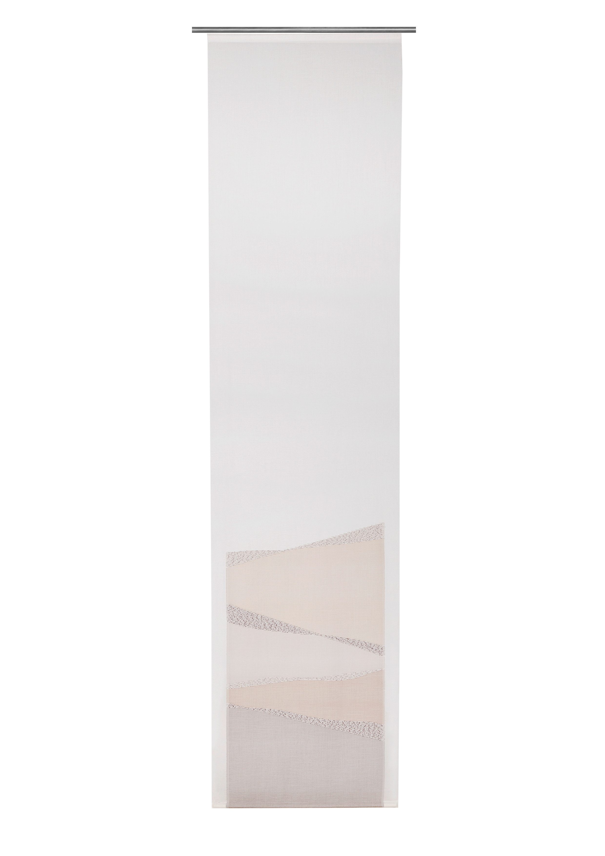 Verdi Schiebegardine Schiebevorhang Ines, Scherli, Bouclé, natur/taupe/grau 60 x 245 cm (1 St), Paneelwagen, halbtransparent
