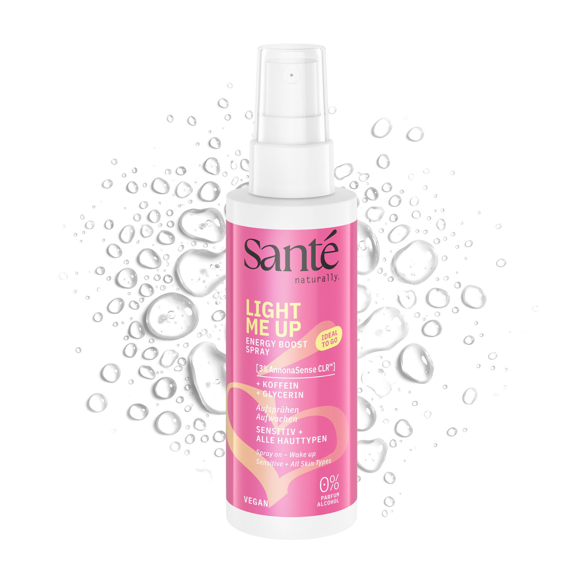 SANTE Gesichtsspray LIGHT ME UP ENERGY BOOST SPRAY, mit leichter Nebel-Formel, für alle Hauttypen