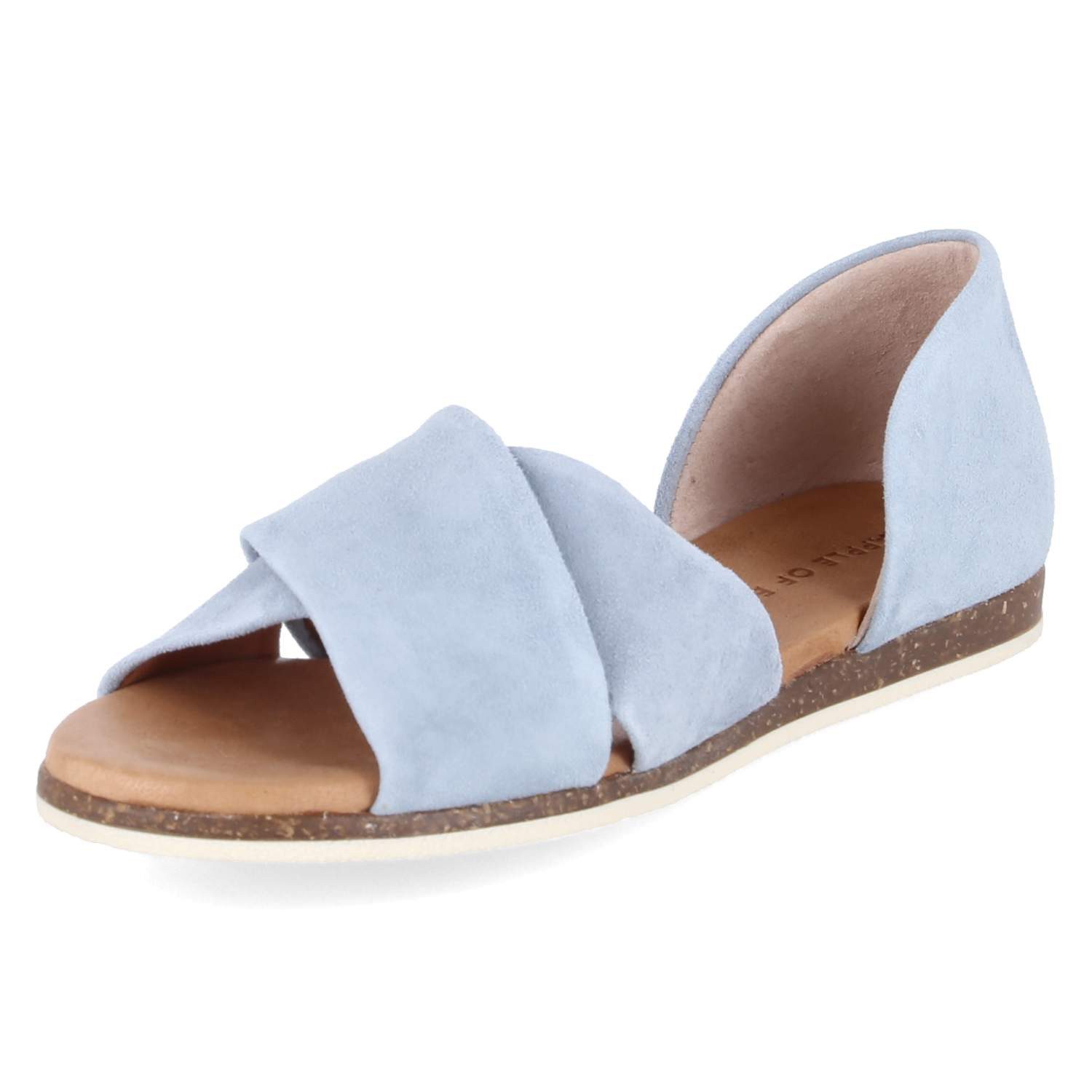 Apple of Eden Apple of Eden CHIUSI 78 celeste Damen Rauleder blue Sandalette