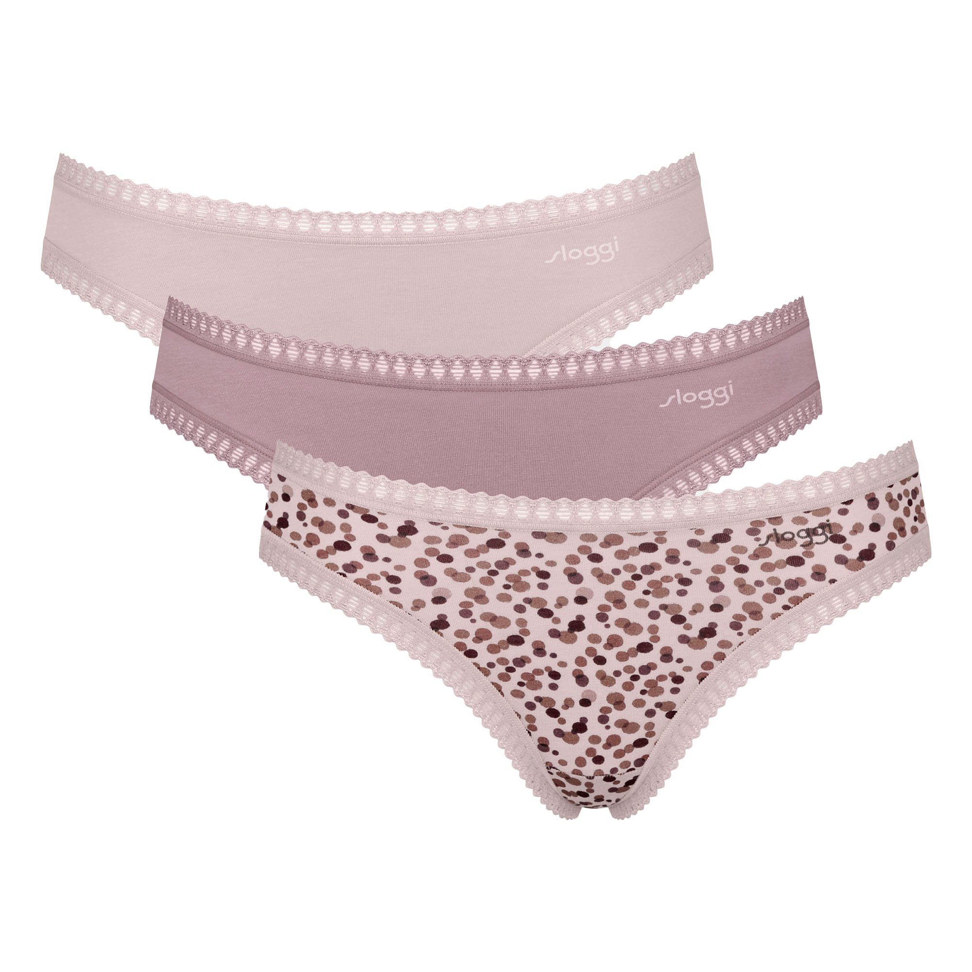 Slip Damen Slip 3er Pack Baumwolle GO Crush Mini C3P