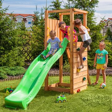 FUNGOO Spielturm TIPTOP, mit Rutsche & Kletterwand