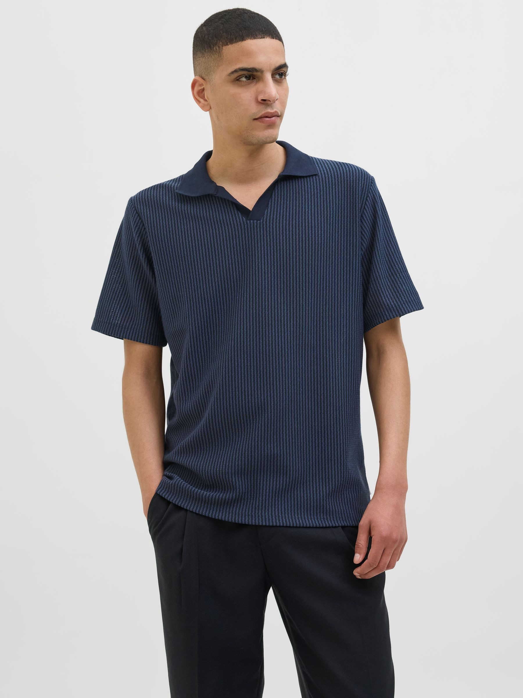 Jack & Jones Poloshirt Klassisch, Kurzarm, Geripptes Flachstrick Design JPR günstig online kaufen