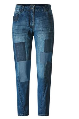 Angel of Style Regular-fit-Jeans 7/8-Jeans Slim Fit Patches 5-Pocket