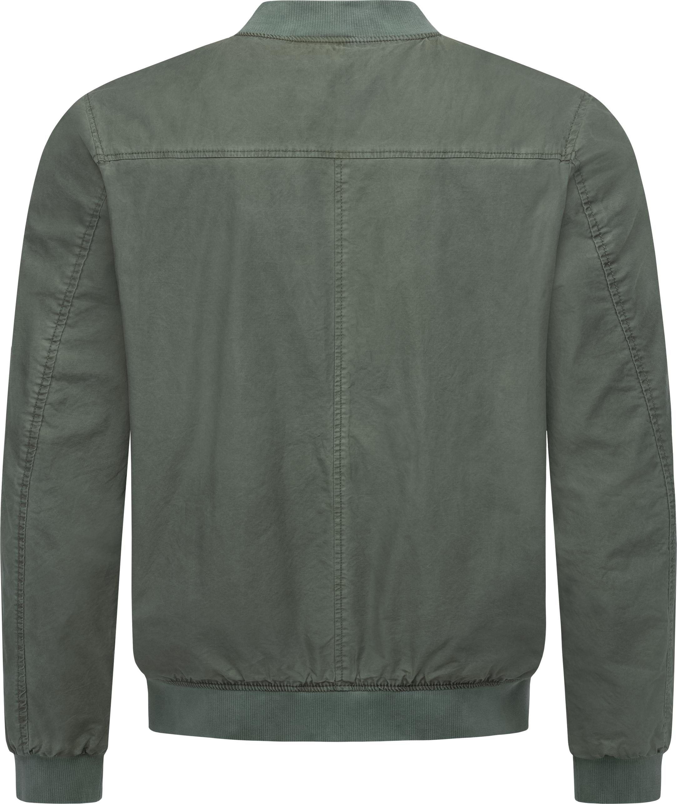 Ragwear Bomberjacke Daq lässige Herren Jacke kurz mit Rippstrickbündchen