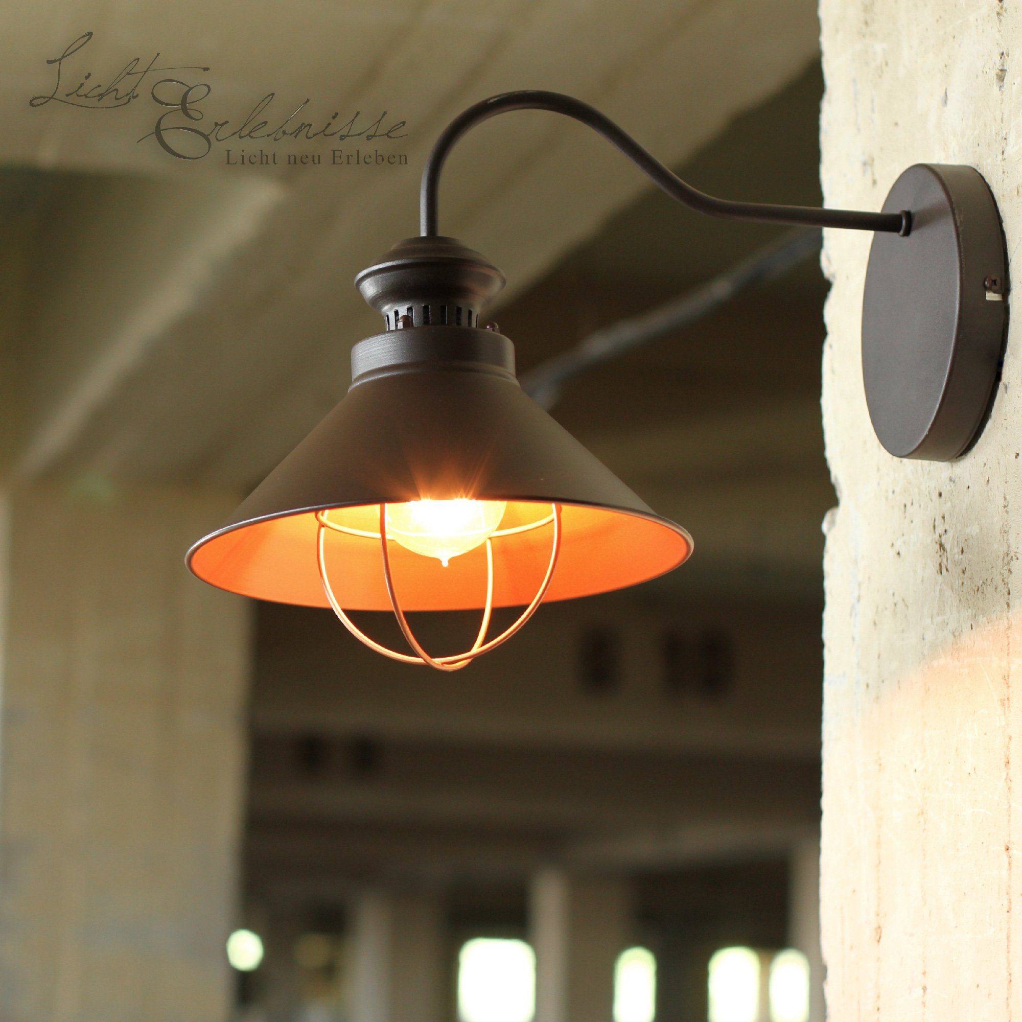 LichtErlebnisse Wandleuchte »INDUSTRIE Wandlampe Retro