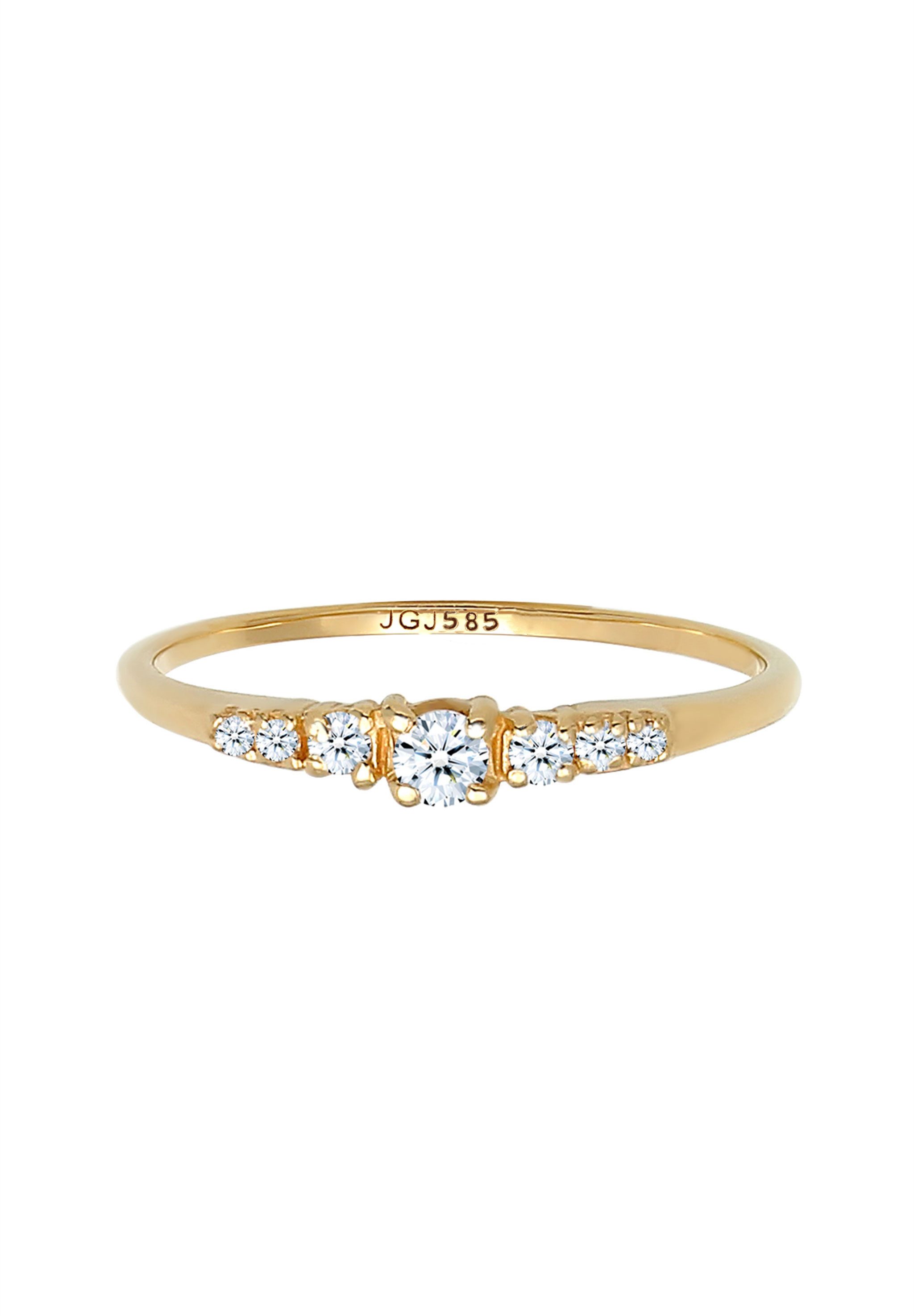Elli DIAMONDS Verlobungsring Verlobung Diamanten (0.14 ct) 585 Gold günstig online kaufen
