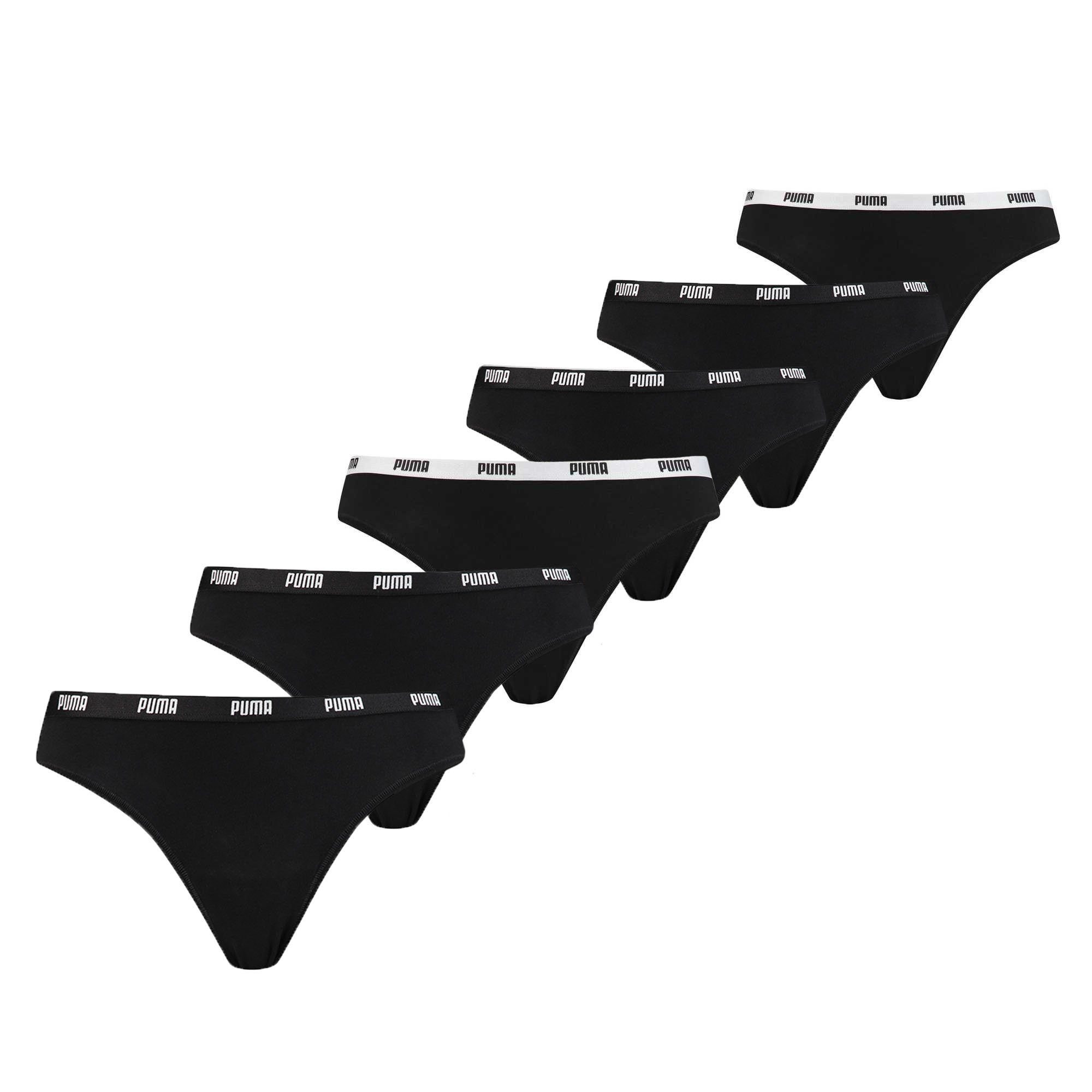 PUMA String Damen String 6er Pack Baumwolle (Packung, 6er Pack)