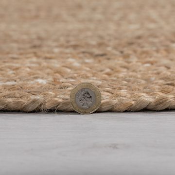 Teppich Handgewebter Jute-Teppich EDEN - Natürlich und Langlebig, KADIMA DESIGN, Rund