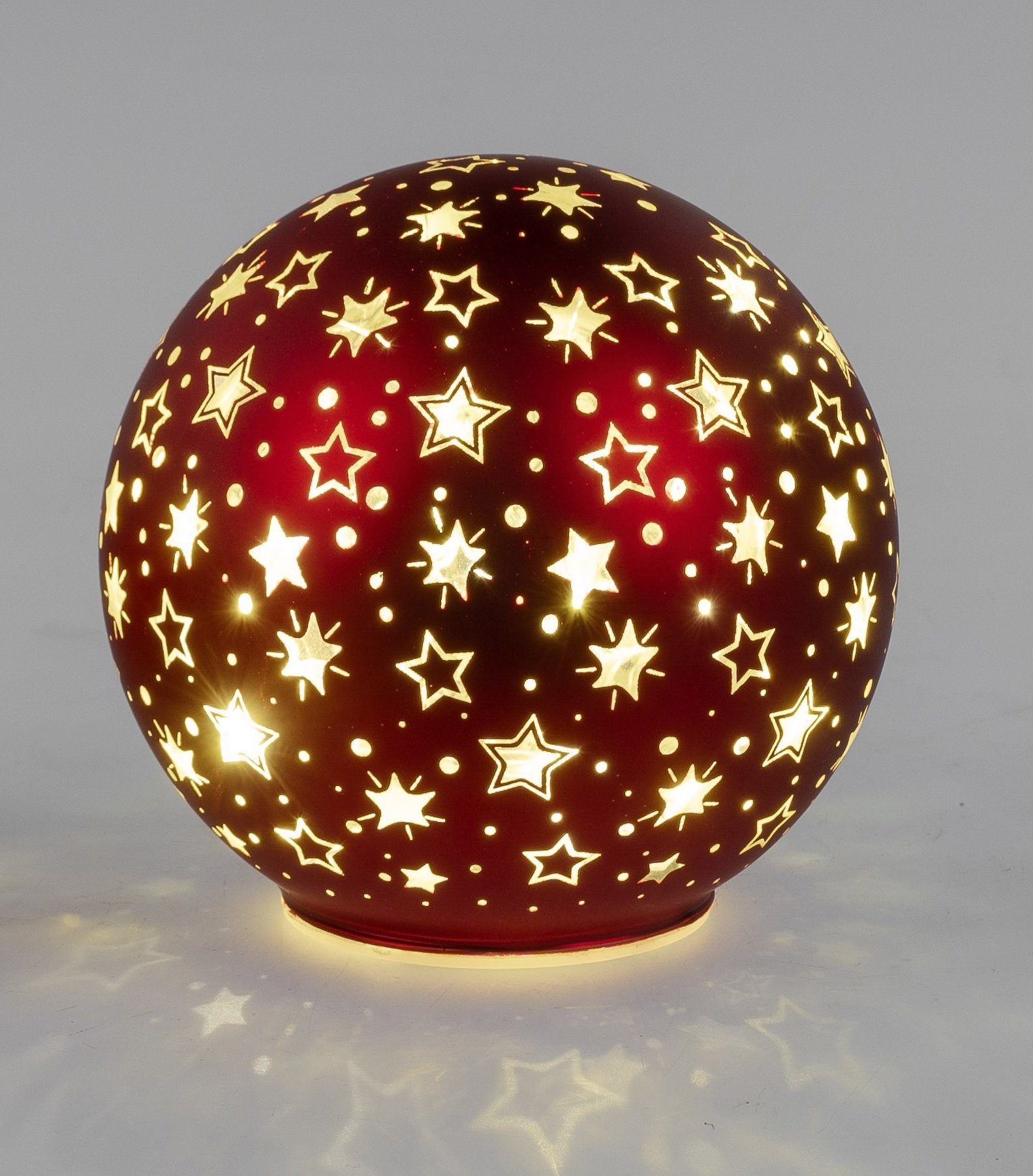 formano Weihnachtsfigur Deko Kugel Licht Gold LED-Licht mit Timer Weihnacht günstig online kaufen