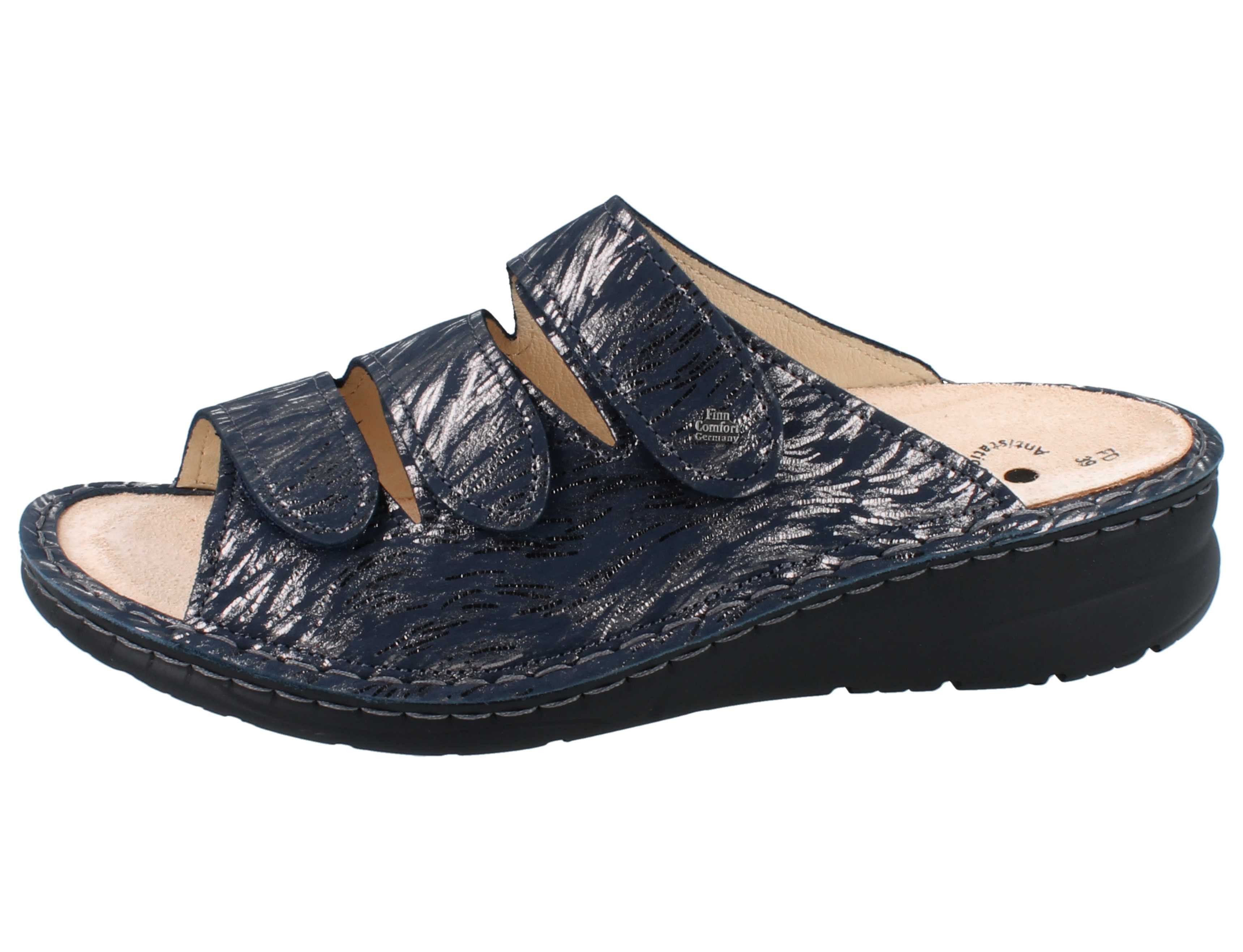 Finn Comfort FINN COMFORT Comporta Damen Pantolette antistatic indigoblau Pantolette Wechselfußbett