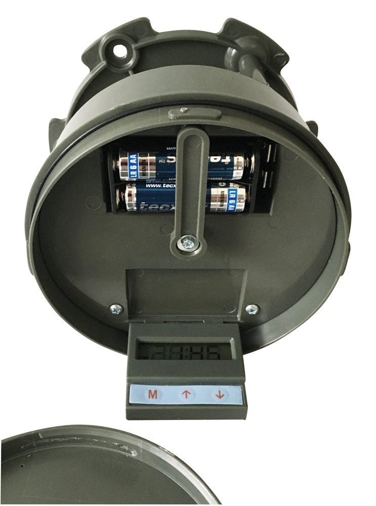 Berger & Schröter Futterautomat Wildfutterautomat Dual, Streuautomat Digital-Uhr gesteuert, Futtermenge u. Verteilung programmierbar