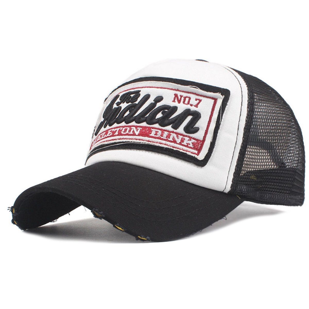 Sporty Trucker Cap Indian Vintage Distressed Trucker Mesh Baseballcap im vi günstig online kaufen