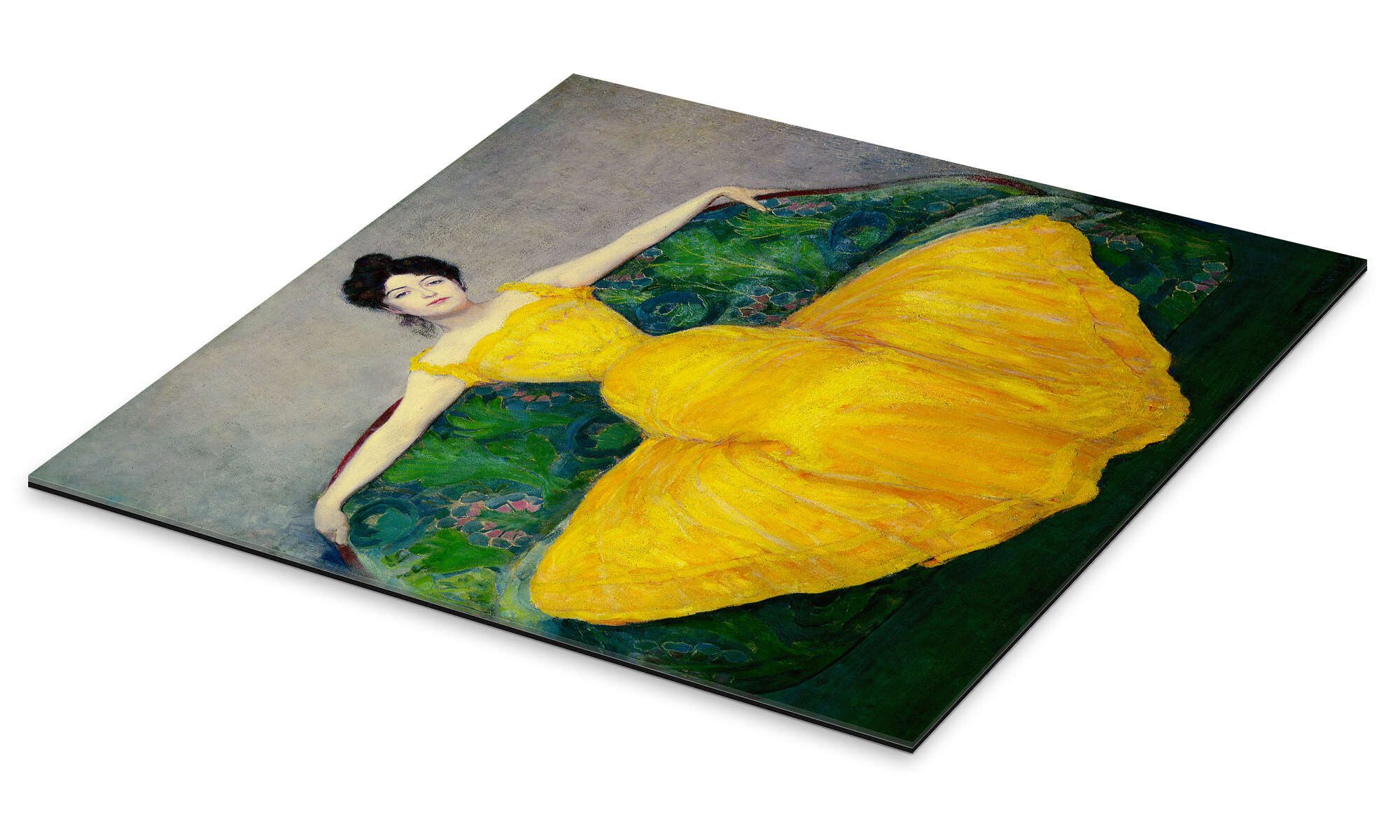 Posterlounge Wandbild Dame in Gelb, Maximilian günstig online kaufen