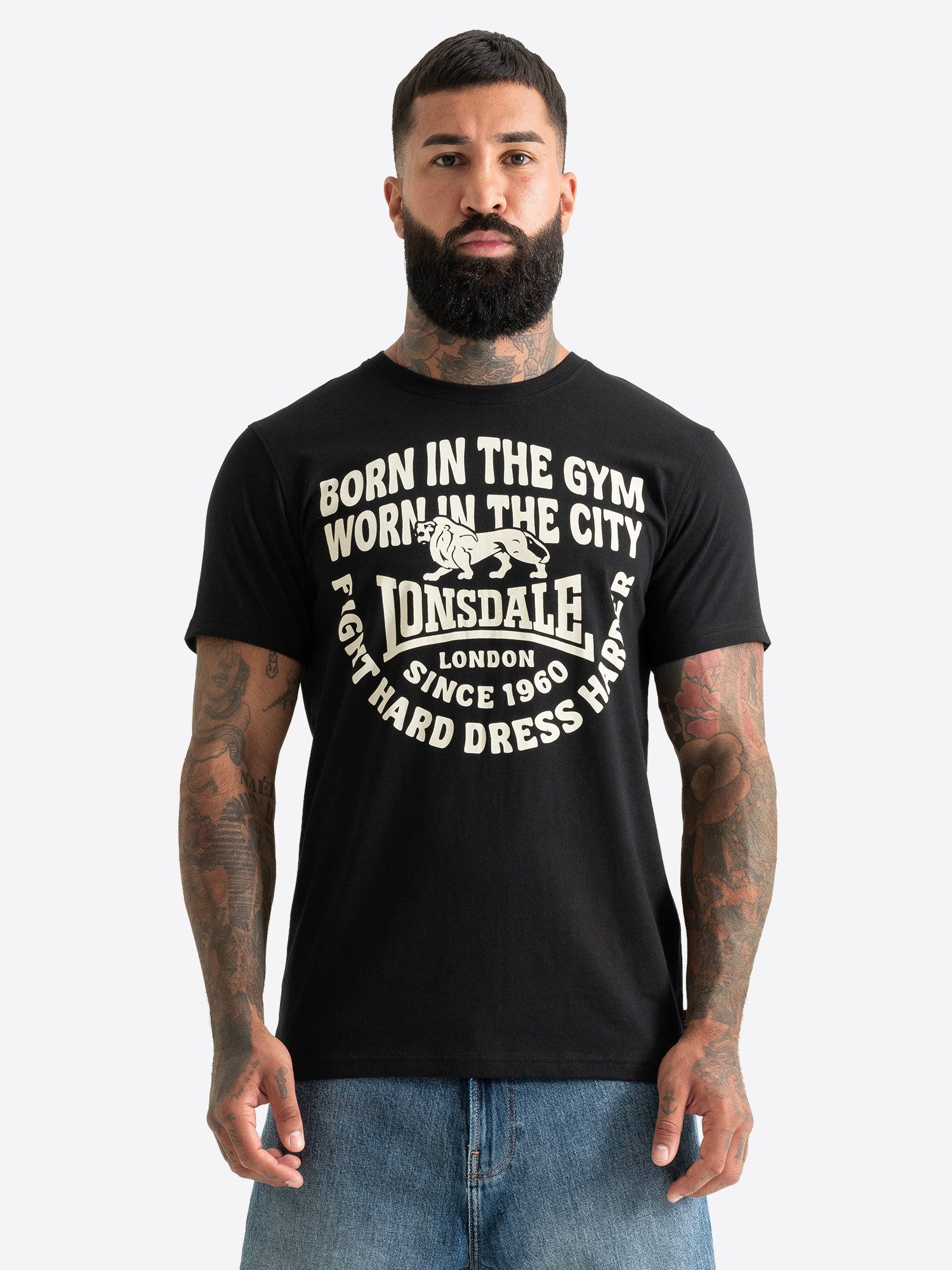 Lonsdale T-Shirt CRICKLEWOOD mit Rundhalsausschnitt, Kurzarm-Design, normale Passform