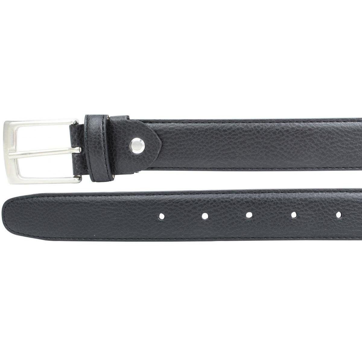 3cm mit eleganter Oberfläche BELTINGER Anzuggürtel Schwarz 3cm Her für Business-Gürtel Ledergürtel -