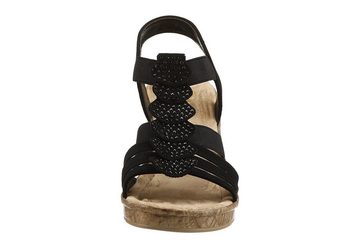 Rieker Sandalette, Sommerschuh, Sandale, Abendschuh, mit glitzernden Strass-Steinchen