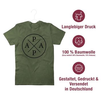 Shirtracer T-Shirt Papa Typografie X schwarz Vatertag Geschenk für Papa