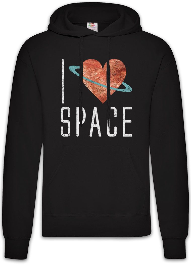 Hoodie I Love Space Herren Hoodie Station Astronaut Raumfahrt Cosmonaut
