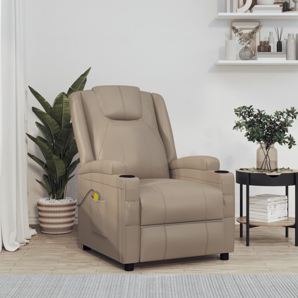 DOTMALL Massagesessel Sitzkomfort, geformt, Kunstleder Cappuccino-Braun Relaxsessel,hoher ergonomisch