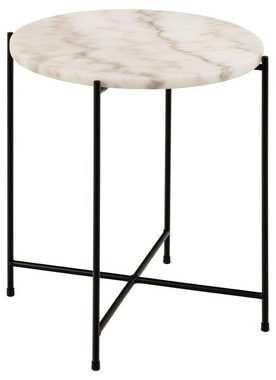 ACTONA GROUP Beistelltisch Avila, Ecktisch, rund, Tischplatte aus Marmorstein, T: 52 cm