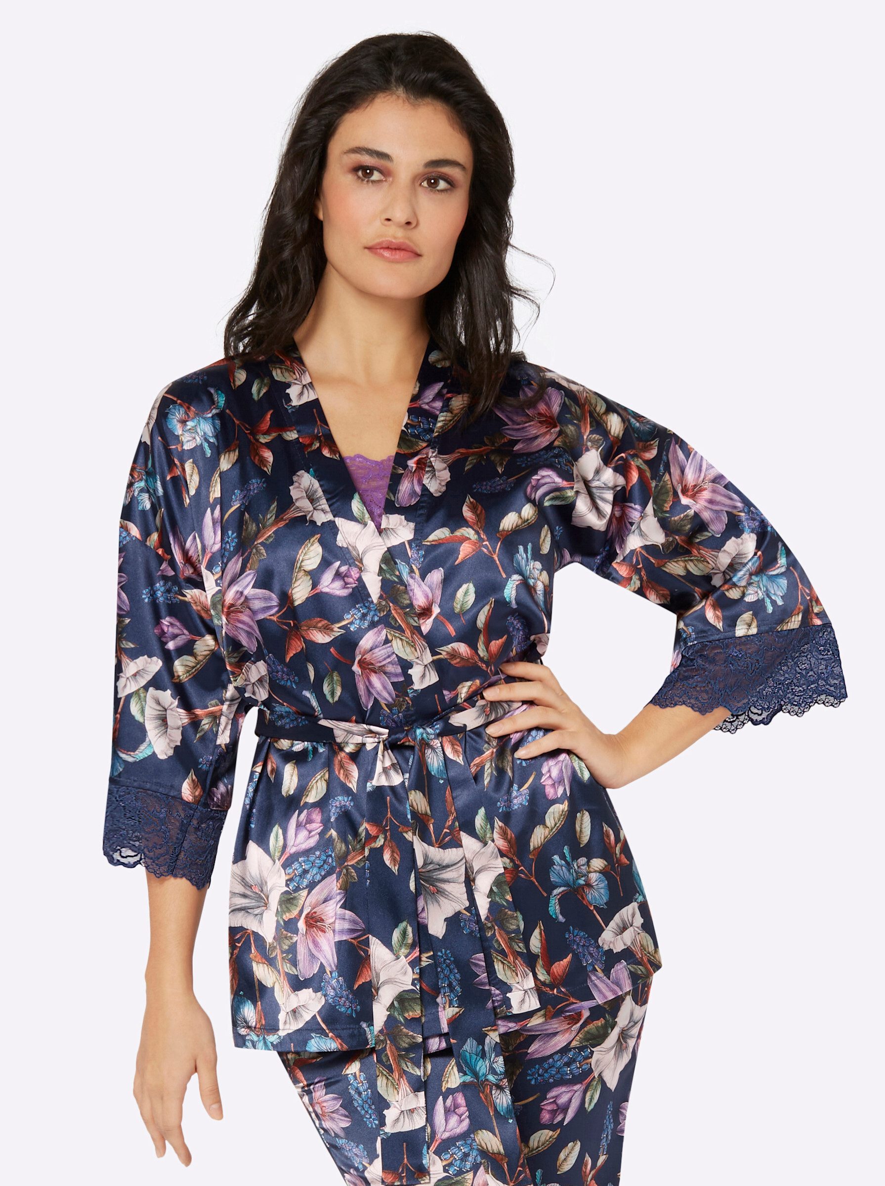 creation L Morgenmantel Morgenmantel ., Polyester, Bindeband, Satin günstig online kaufen