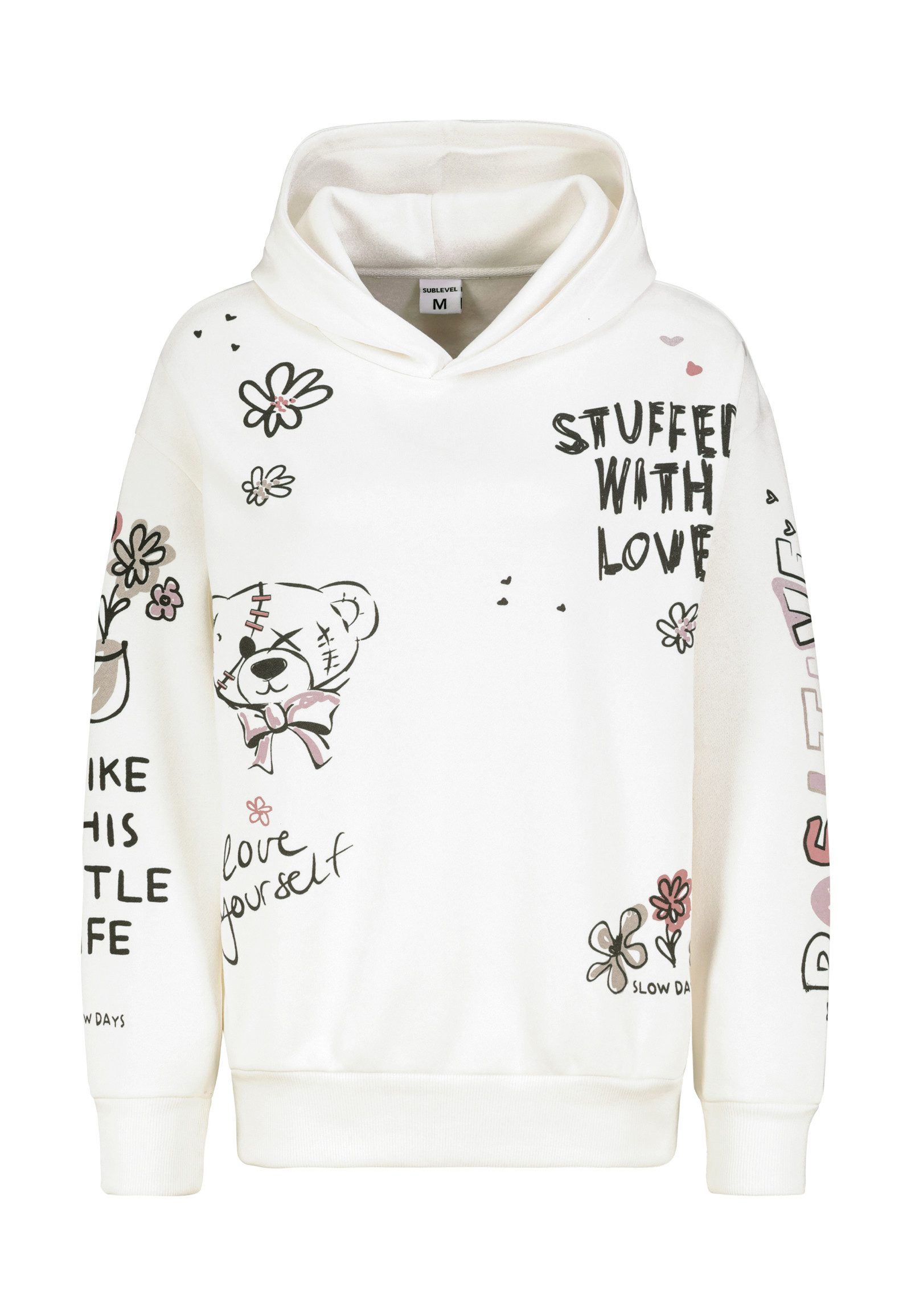 SUBLEVEL Kapuzenpullover Damen Hoodie mit Alloverprint günstig online kaufen