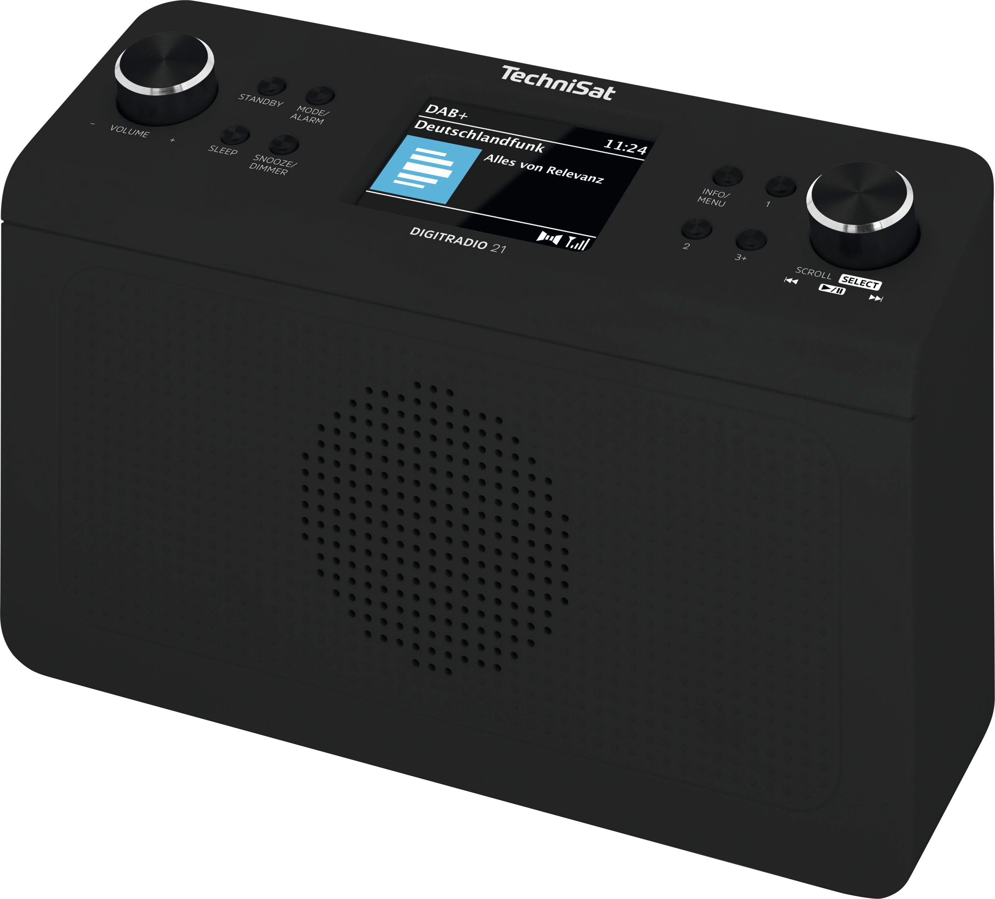 TechniSat DIGITRADIO 21 Küchen-Radio RDS, (DAB), 2 mit UKW schwarz (Digitalradio Unterbau-Radio,Küchen-Radio) W