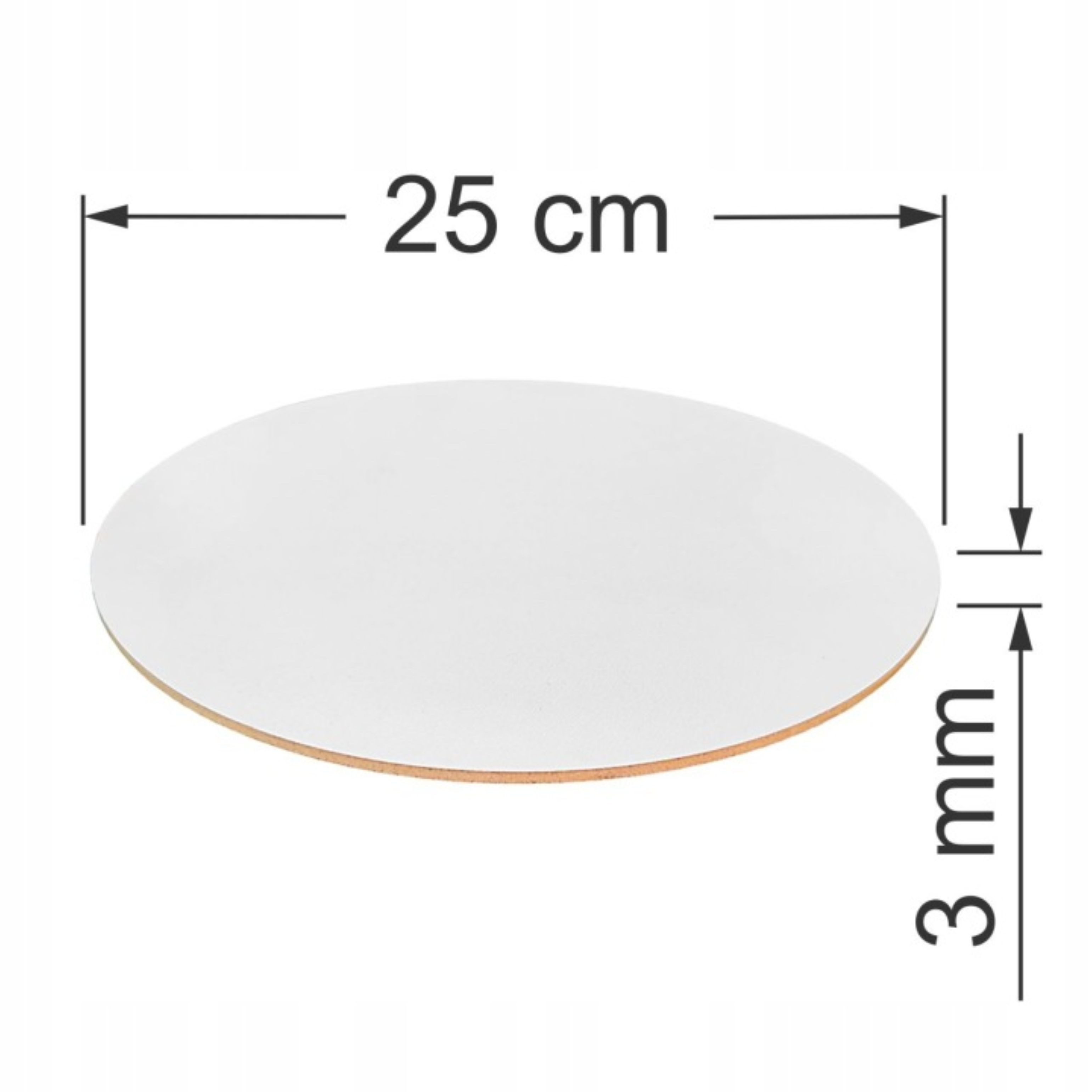 Festivalartikel Tortenschneider Tortenunterlage HDF 25cm Weiß 5 Stk stabil geruchlos