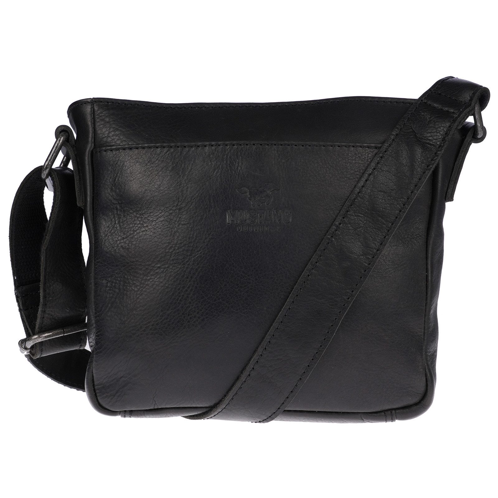 MUSTANG Umhängetasche MUSTANG Kleine Damen Tasche Schultertasche Umhängetasche Crossover, Leder Handtasche Schwarz