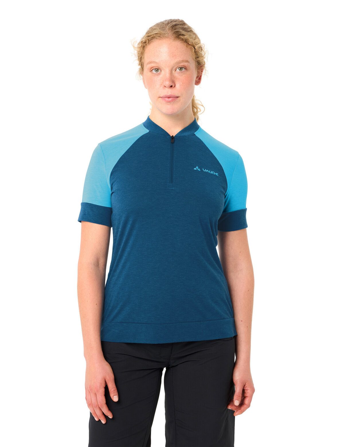 VAUDE T-Shirt Women's Altissimo Q-Zip Shirt (1-tlg) atmungsaktives und schnelltrocknendes Radshirt