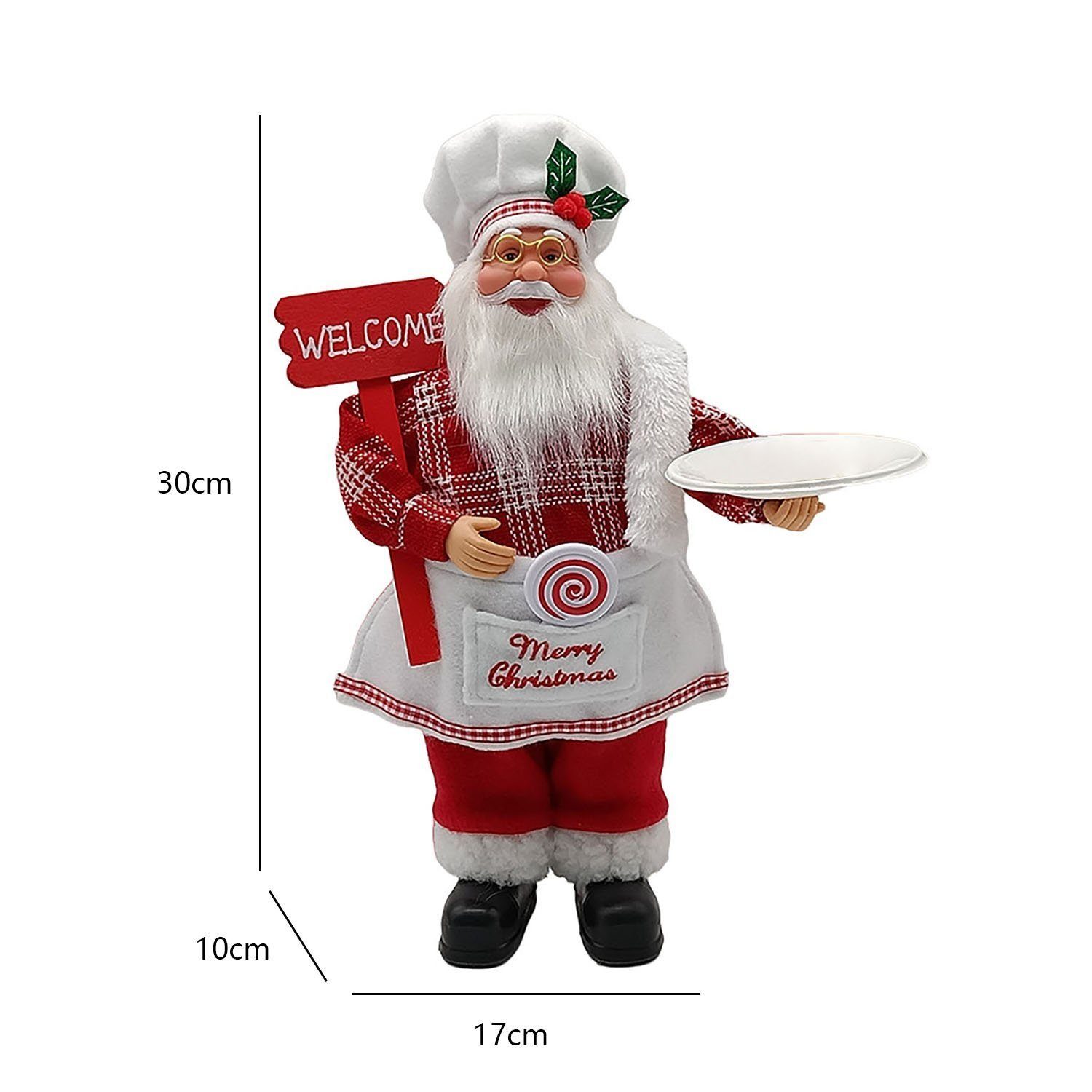 Weihnachtsdekoration MAGICSHE Weihnachten Chef Dekorationen, Figurinen Puppe Stehen Weihnachtsmann