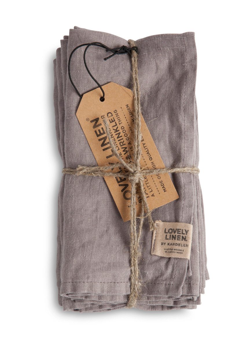 Stoffserviette Linen Misty Serviette Leinen grey (1 Stück)