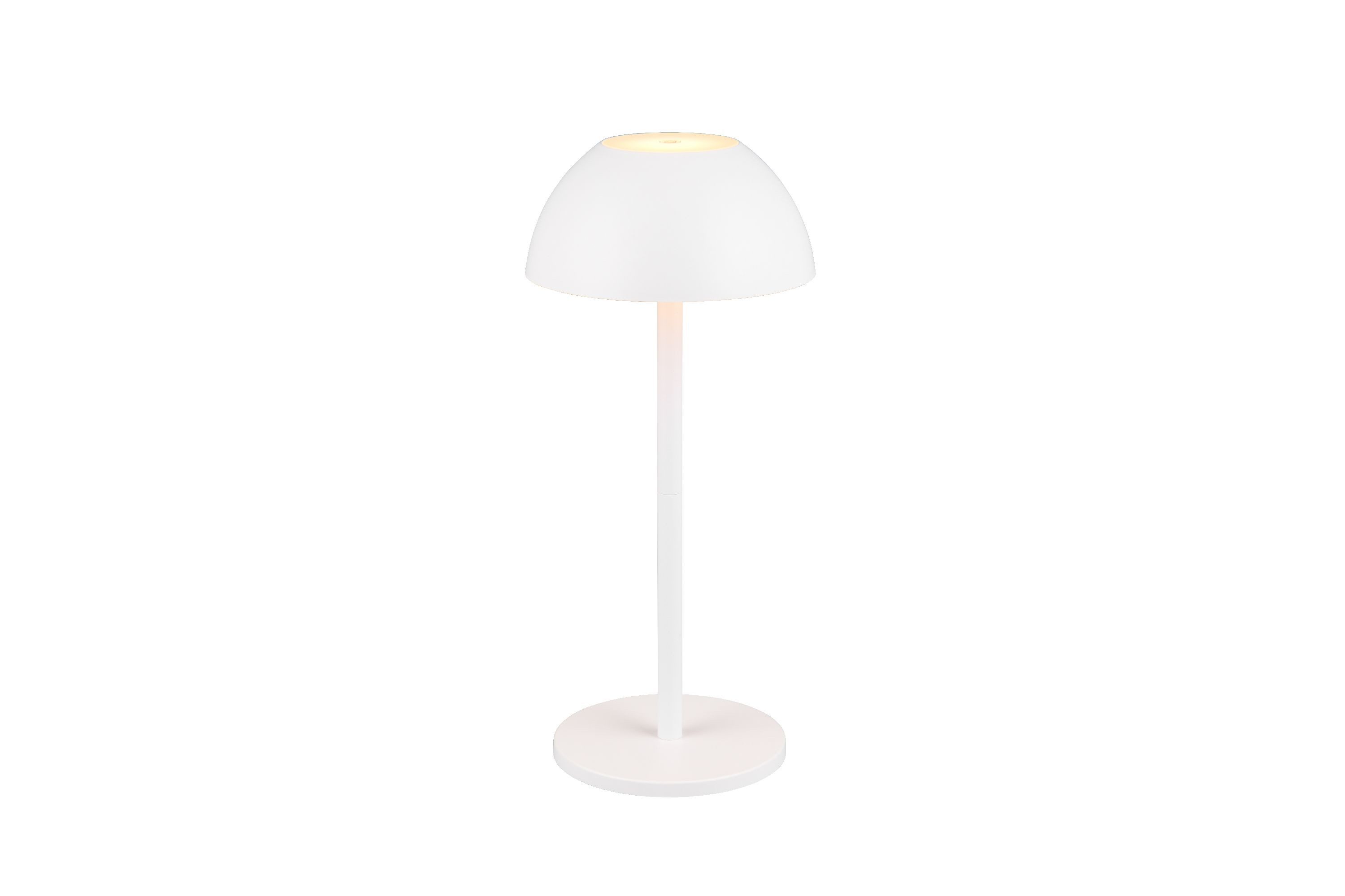 Reality Leuchten Smarte LED-Leuchte Reality Leuchten Tischleuchte RICARDO LED AKKU DH 13.50x30 cm weiß, Warmweiß