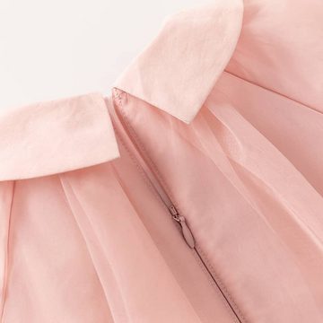Dave & Bella Germany Meshkleid Elegantes Sommerkleid in grau-rosa