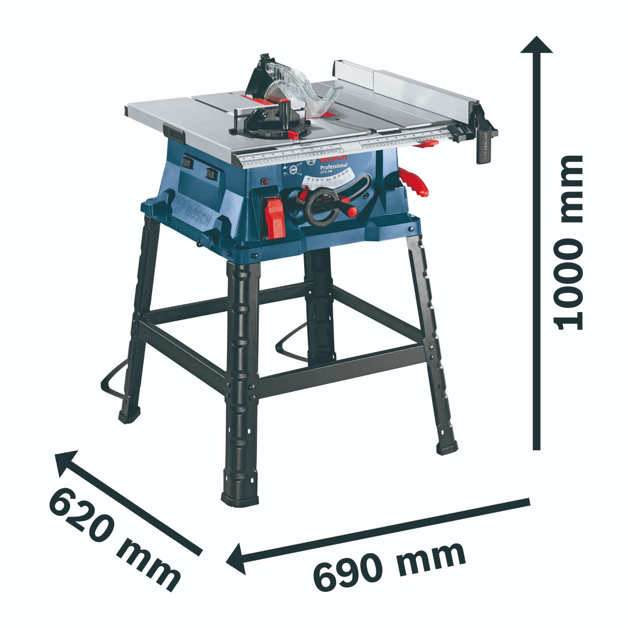 Bosch Professional Tischkreissäge GTS 254 Professional Tischkreissäge 1800 Watt 254 mm (0601B45000)