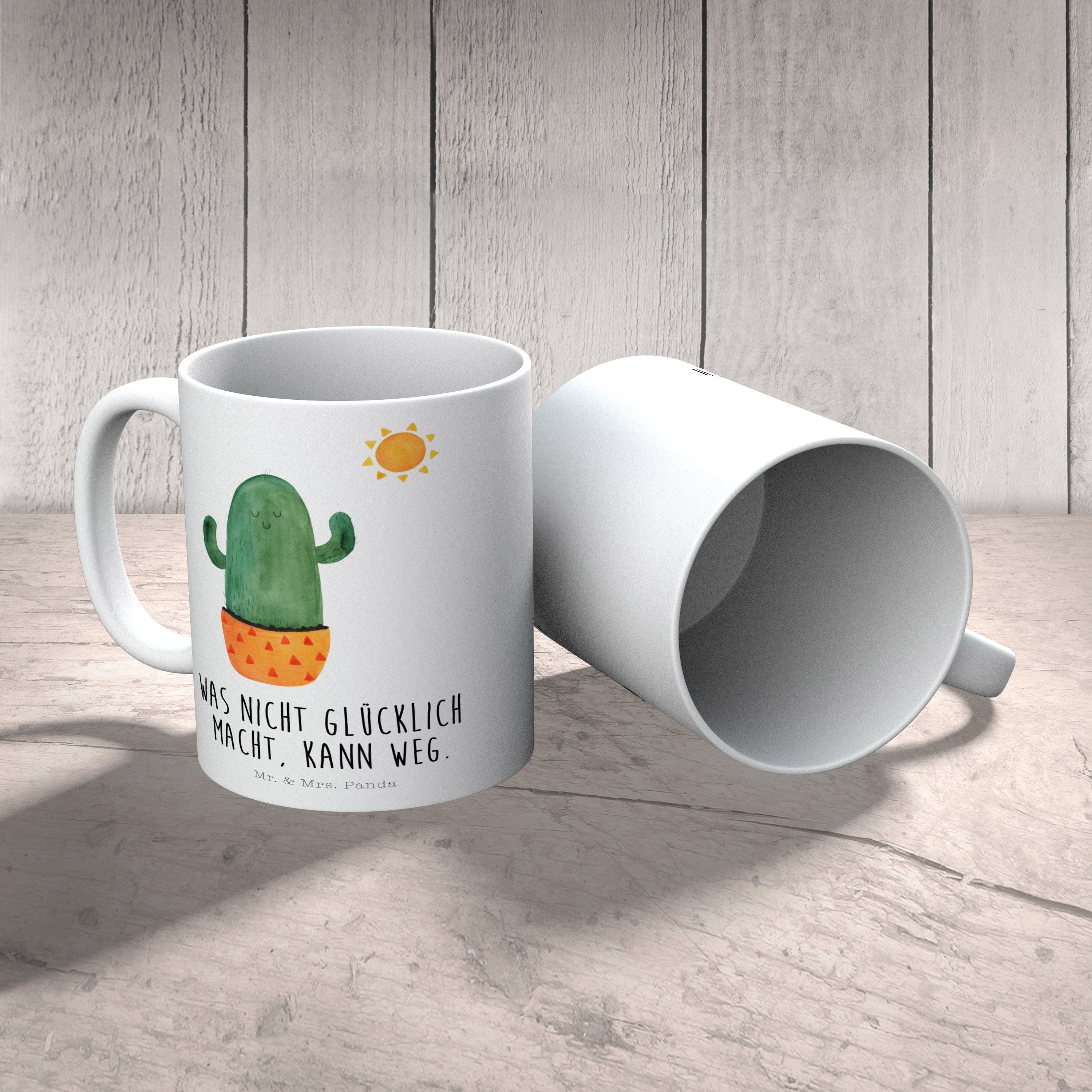 Mrs. Geschenk, Kaktus Keramik - & Weiß Mr. Sonnenanbeter Kaffeetasse, Porzellantasse, Tasse - Panda