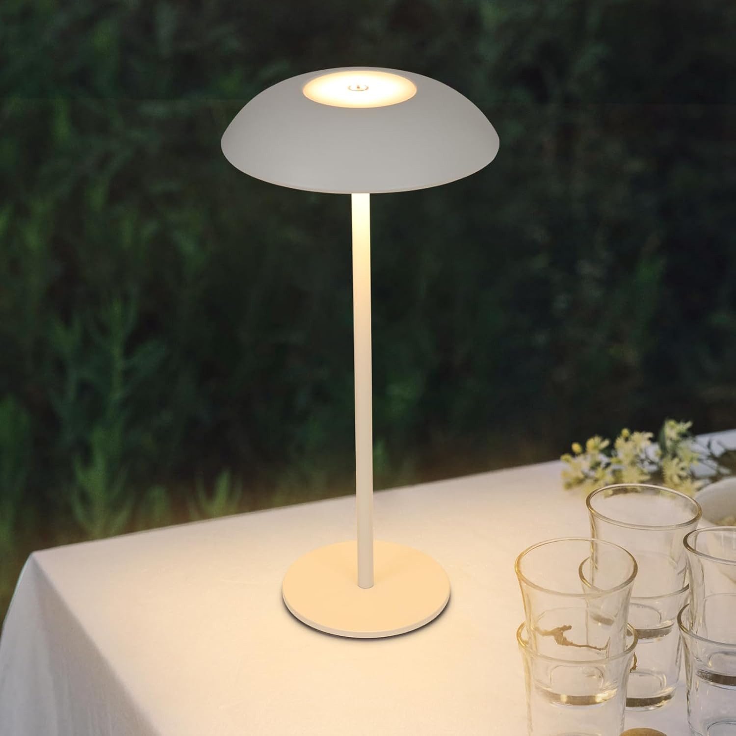 Elegear LED Tischleuchte LED Tischlampe, Tischleuchte Wiederaufladbar,nachttischlampe, licht, Touch-Steuerung, dimmbar, energiesparend, LED fest íntegriert, Warmweiß, Neutralweiß, Kaltweiß, schreibtischlampe, lampen für Schlafzimmer, Wohnzimmer oder Büro