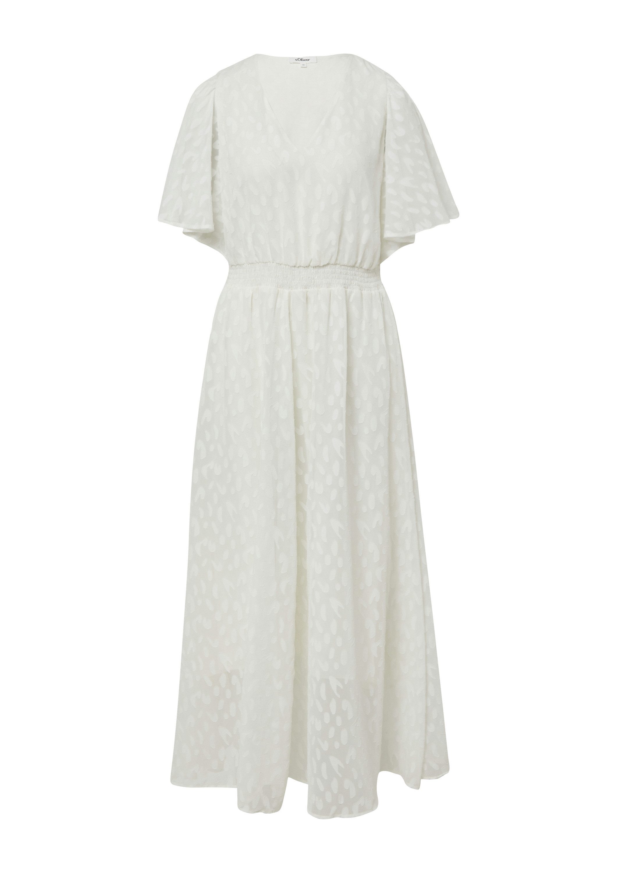 s.Oliver Maxikleid Kleid Festliches Maxikleid aus Struktur-Chiffon mit gesm günstig online kaufen
