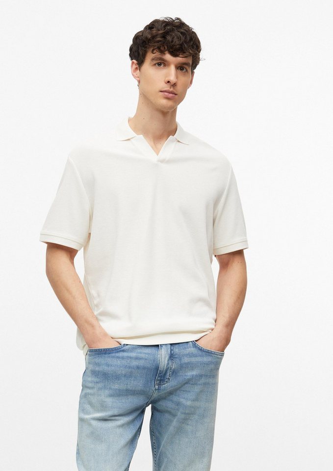 s.Oliver Kurzarmshirt Polo-Shirt Strukturiertes Poloshirt mit Bündchen