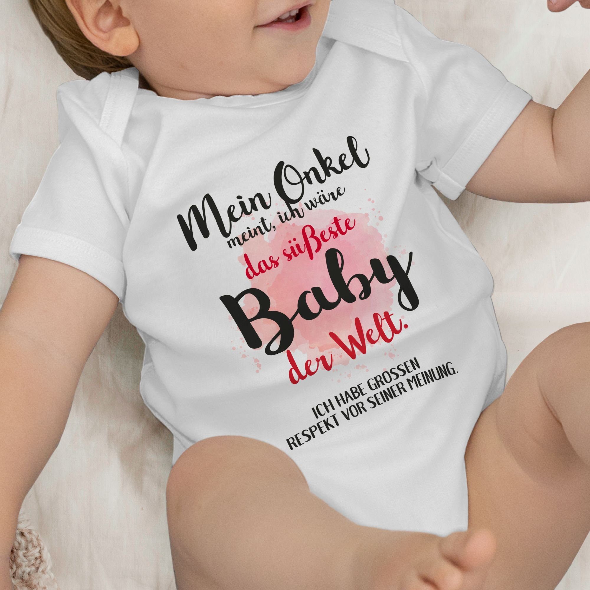 Baby & süßeste Mein Weiß meint, 1 Onkel Baby Welt. Junge das Strampler Mädchen wäre der Shirtracer ich Shirtbody